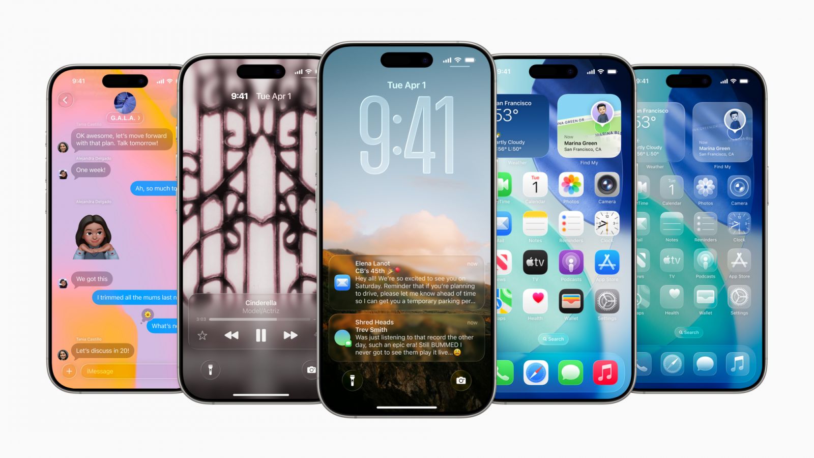 iOS 26 features a new Home Screen and Lock Screen design along with a new look for app icons and widgets on the iPhone (Photo: Apple)