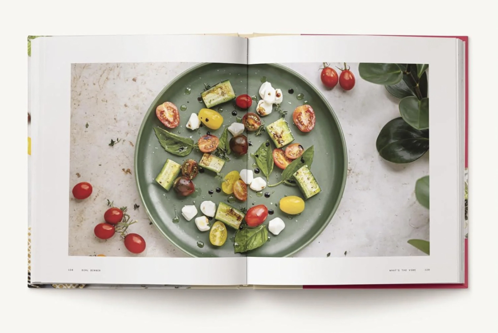 A page from Girl Dinner, a cookbook from Alejandra Diaz-Imlah and Jamison Diaz-Imlah that showcases all the different sweet and savoury snack plates that are oh so girl coded (Image: Isabel's Place)