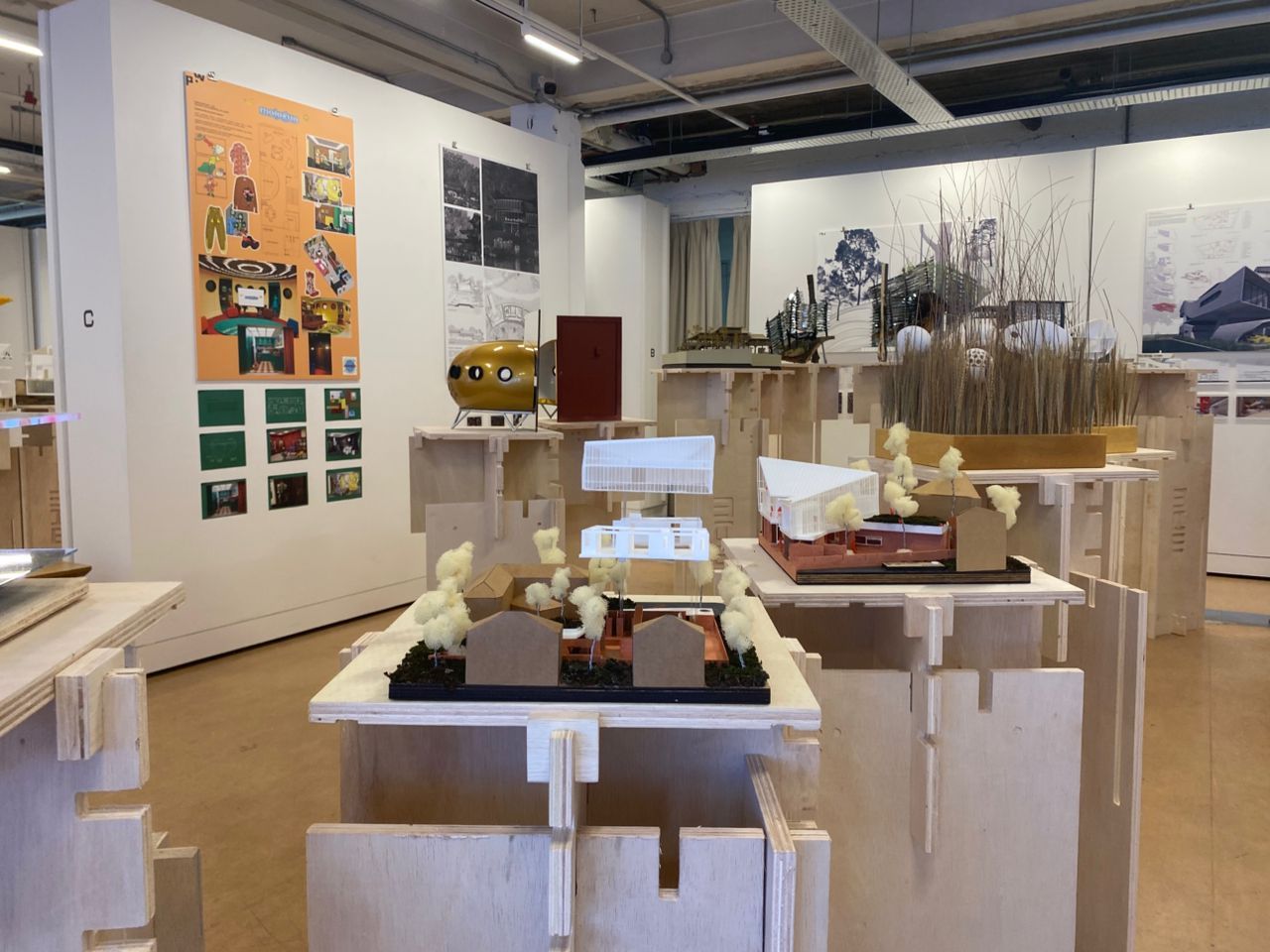The exhibition showcases diverse architectural models representing the range of projects from the 34 participating practices, spanning from residential designs to specialised building types as outlined in the SUARA thematic framework