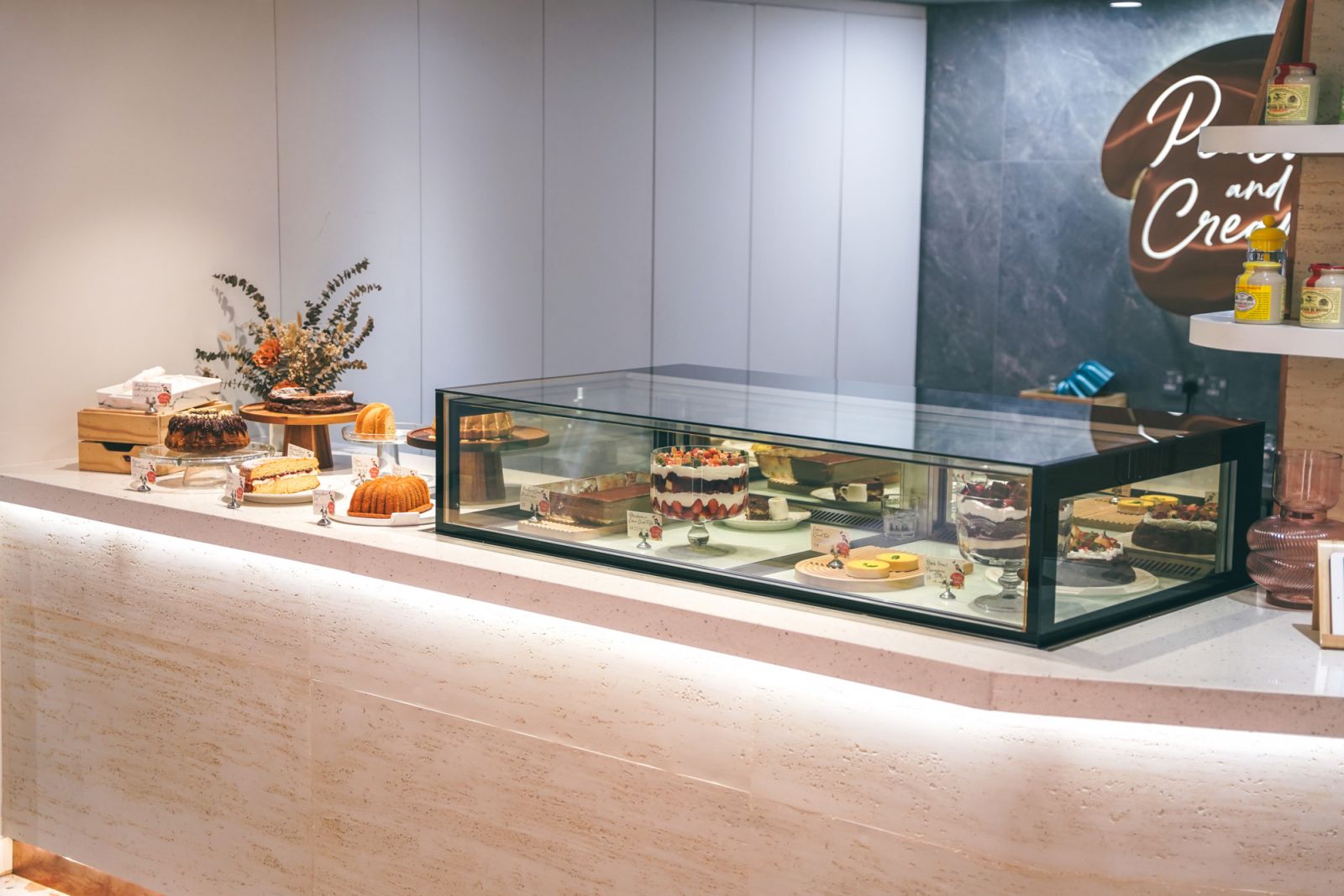 Dessert selection at Peaches & Cream