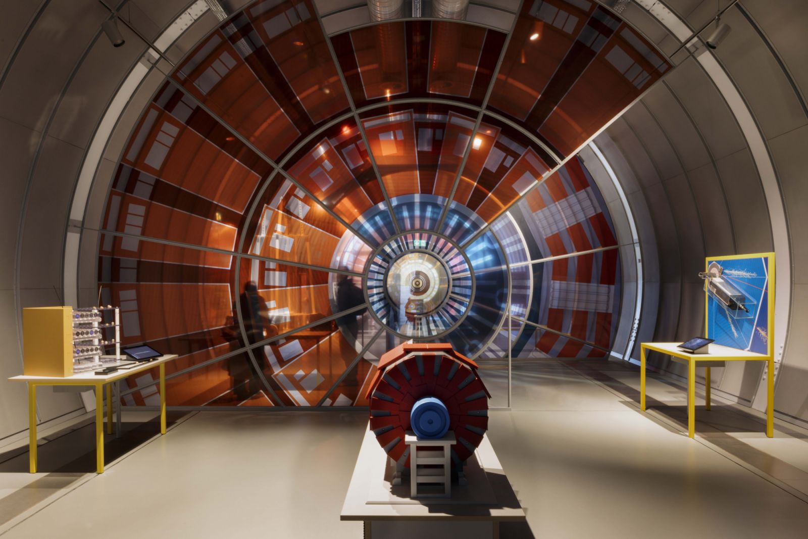 One of the many exhibition spaces at CERN’s Science Gateway. The education and outreach centre takes visitors on a journey of discovery through CERN, its accelerators, and its scientists.
