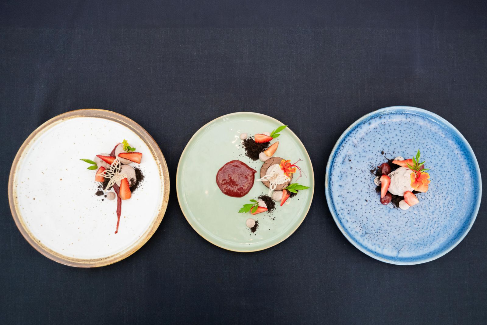 ตัวอย่างผลงานการจัดจานของเชฟพลอย ใน Exclusive Plating Masterclass with Chef Ploy