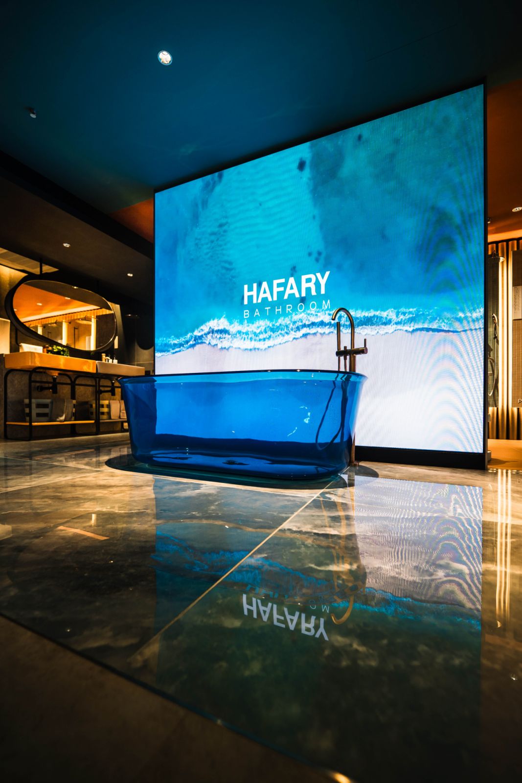 The Hafary Bathroom showcase is a new feature debuted at the Hafary House