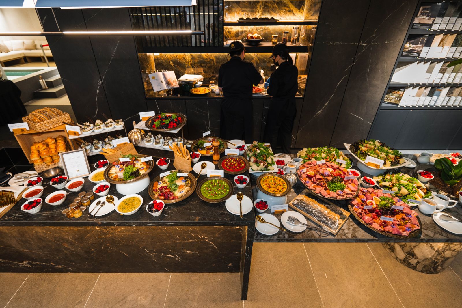 The sumptous grazing spread at Hafary House courtesy of Chef Tim Meijers of Tim's Fine Catering Services