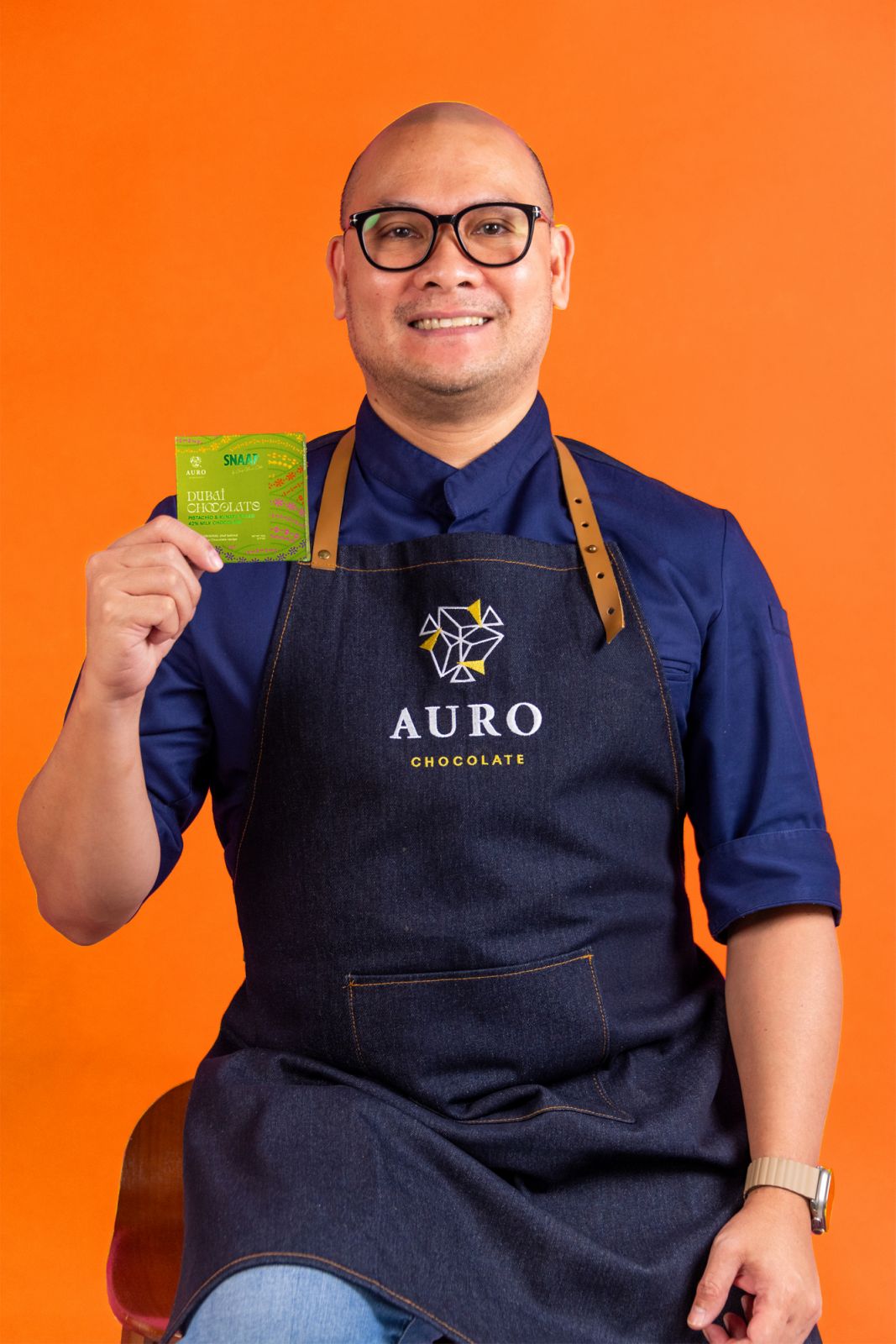 Chef Nouel Catis with Auro Chocolate