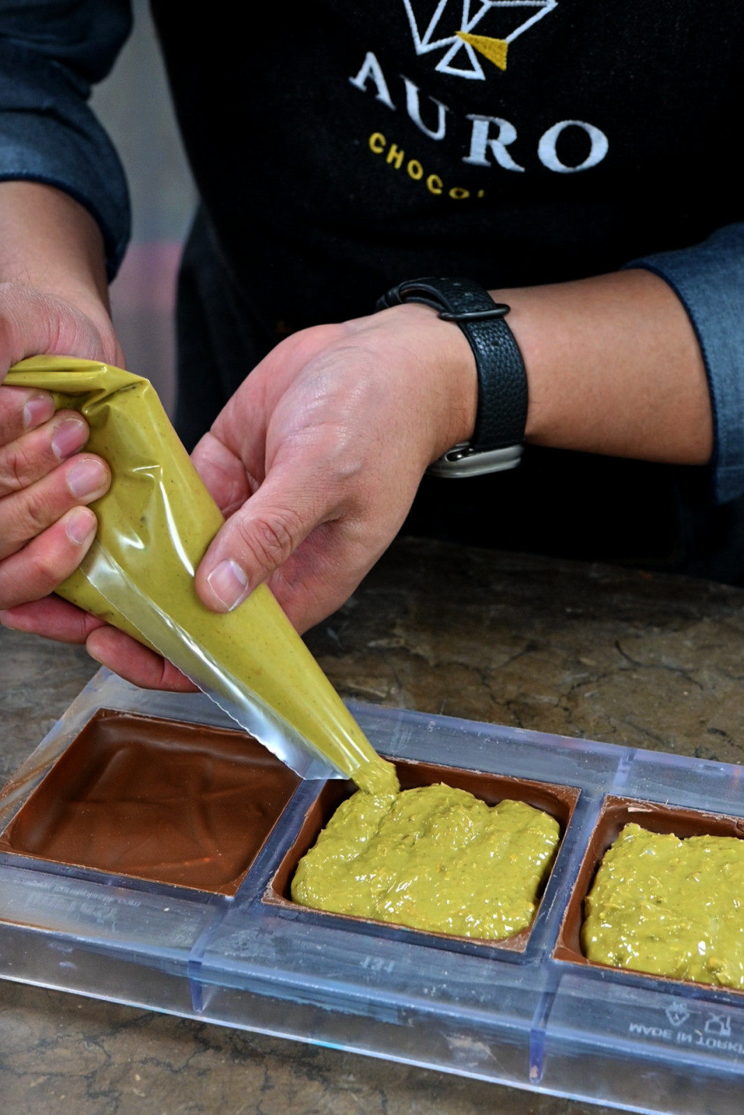 Chef Nouel Catis with Auro Chocolate