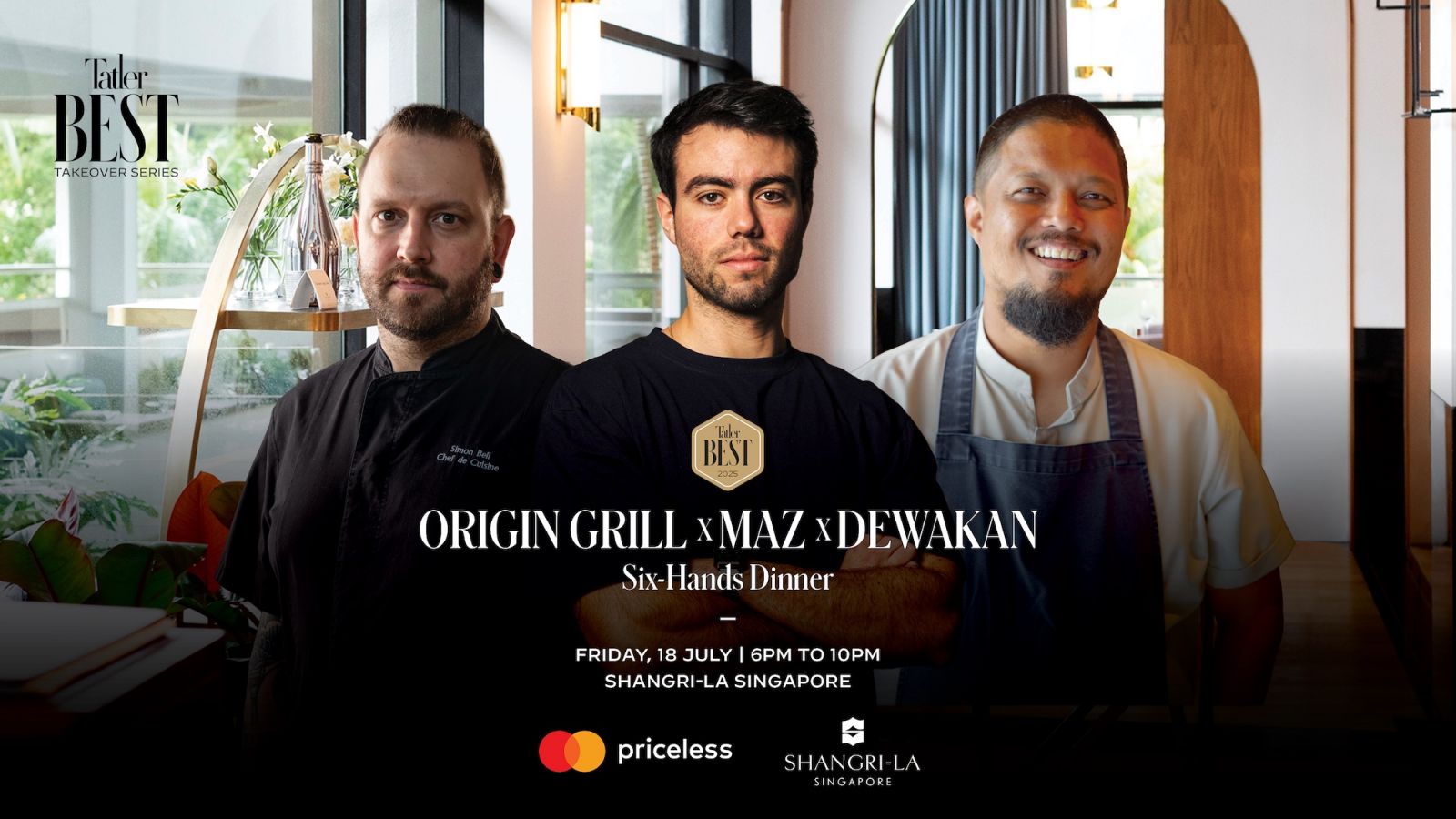 Tatler Best Takeover Series: Origin Grill’s chef de cuisine Simon Bell will be whipping up a delectable menu with Maz’s Santiago Fernandez and Dewakan’s Darren Teoh
