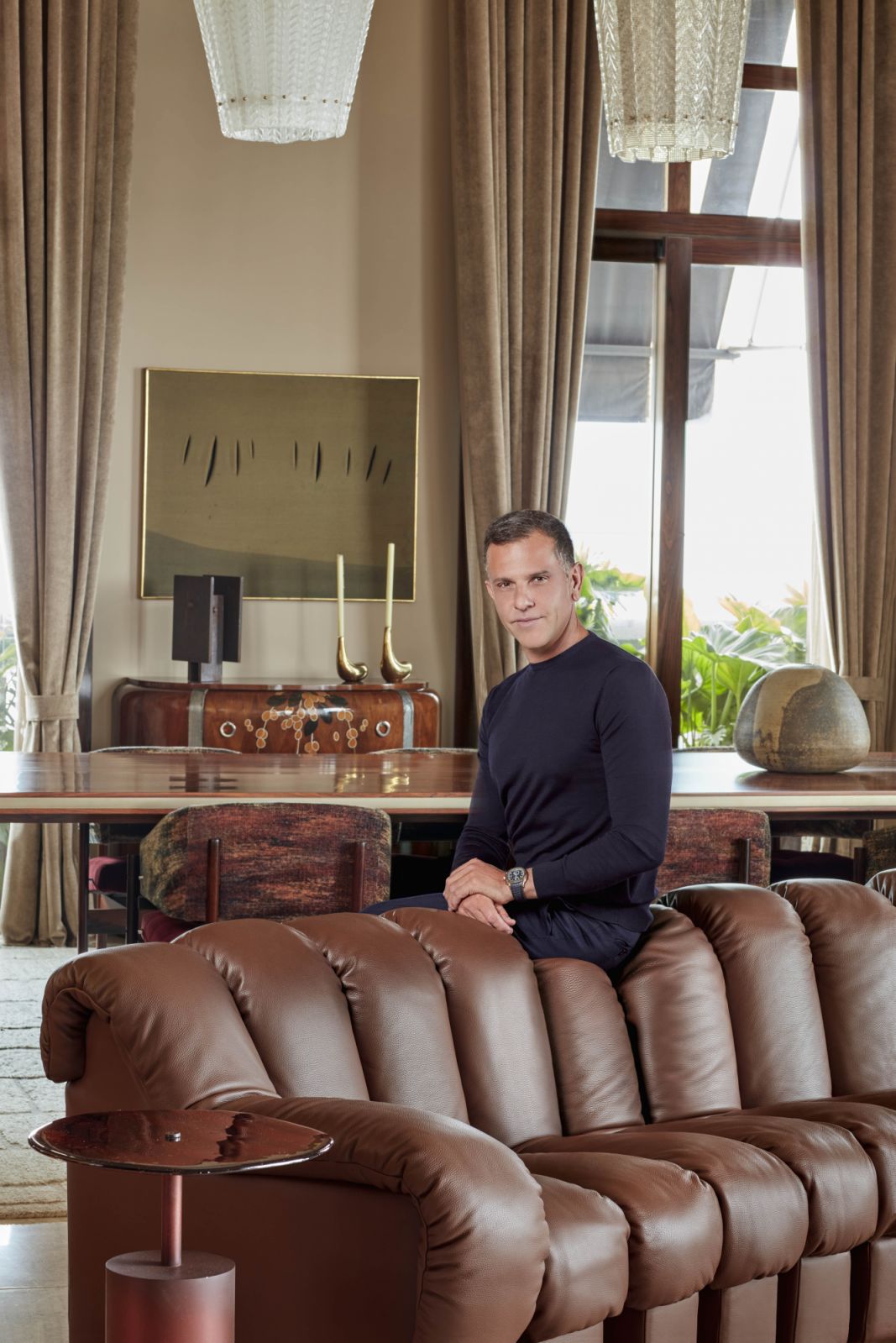 Homeowner Alexandre Birman in his São Paulo home