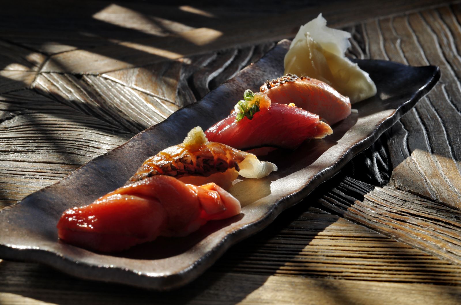 The Chef's Selection served at Delage sushi restaurant in Oakland, Calif., on Wednesday, July 26, 2017. Delage features an Omakase, or chef tasting service. (Photo By Carlos Avila Gonzalez/The San Francisco Chronicle via Getty Images)