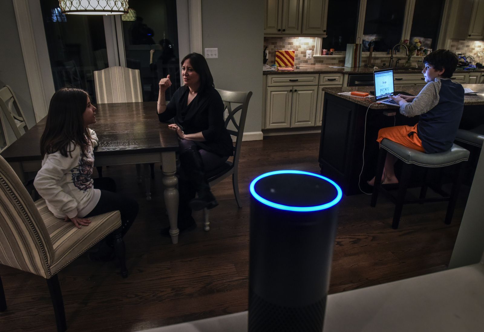 Alexa, Amazon’s virtual assistant, is placed in a family’s living room in the US (Photo: Getty Images)