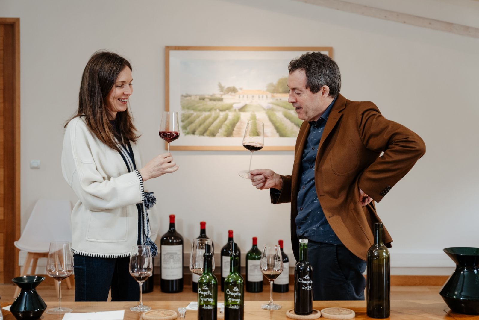 Chief winemakers Peter Gago of Penfolds Grange and Caroline Frey of La Chapelle arrived at the joint decision to blend their flagship wines after one too many conversations