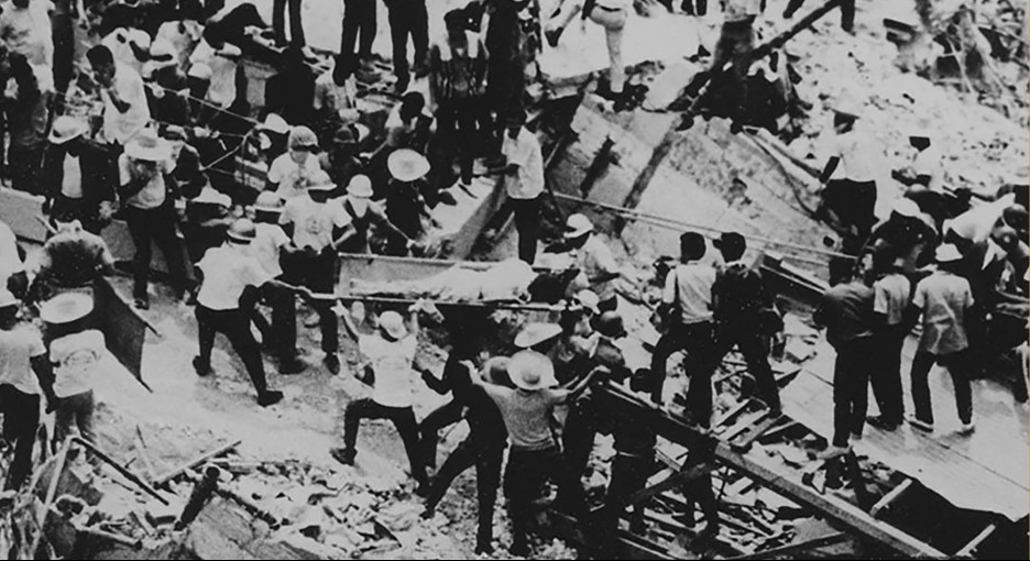 The collapse of the Ruby Tower during the 1968 Caiguran, Aurora earthquake killed 268 and injured 260 people (Photo: Dennis Villegas)