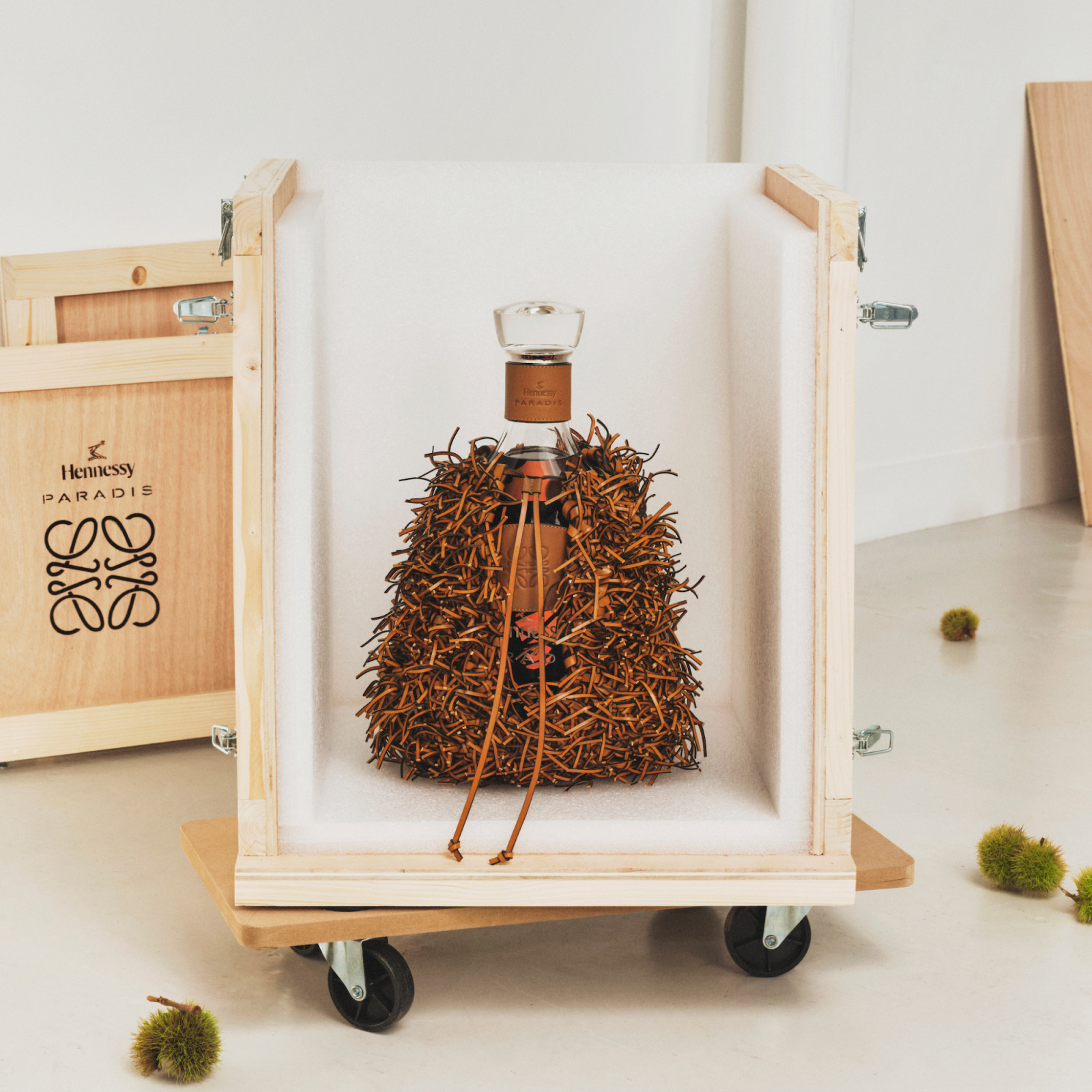 This exciting inaugural collaboration between Hennessy and Loewe transforms the luxurious spirit into a unique objet d’art