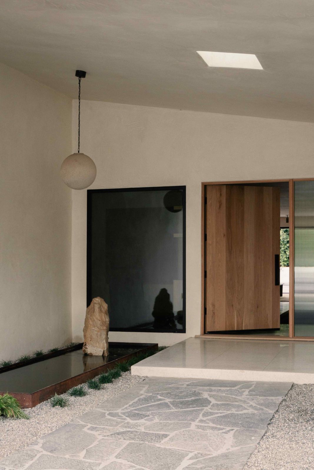 The neutral off-white shade establish a calm and inviting foundation