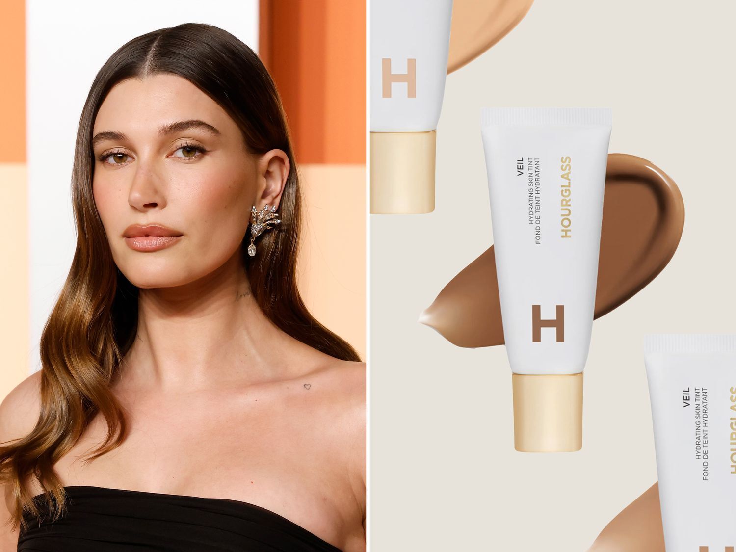 Hourglass Veil Hydrating Skin Tint được Hailey Bieber xem như “chân ái” khi mang đến cảm giác ẩm, mượt như bơ trên da. Ảnh: InStyle