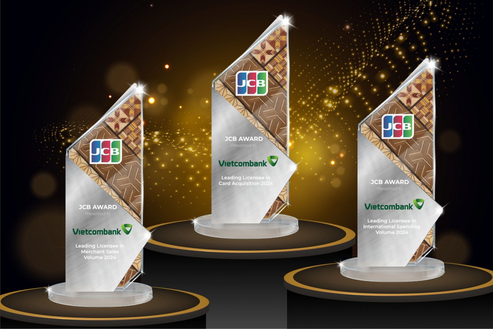 Vietcombank was honored with 03 prestigious awards from the JCB International Card Organization (photo: Facebook/Vietcombank)