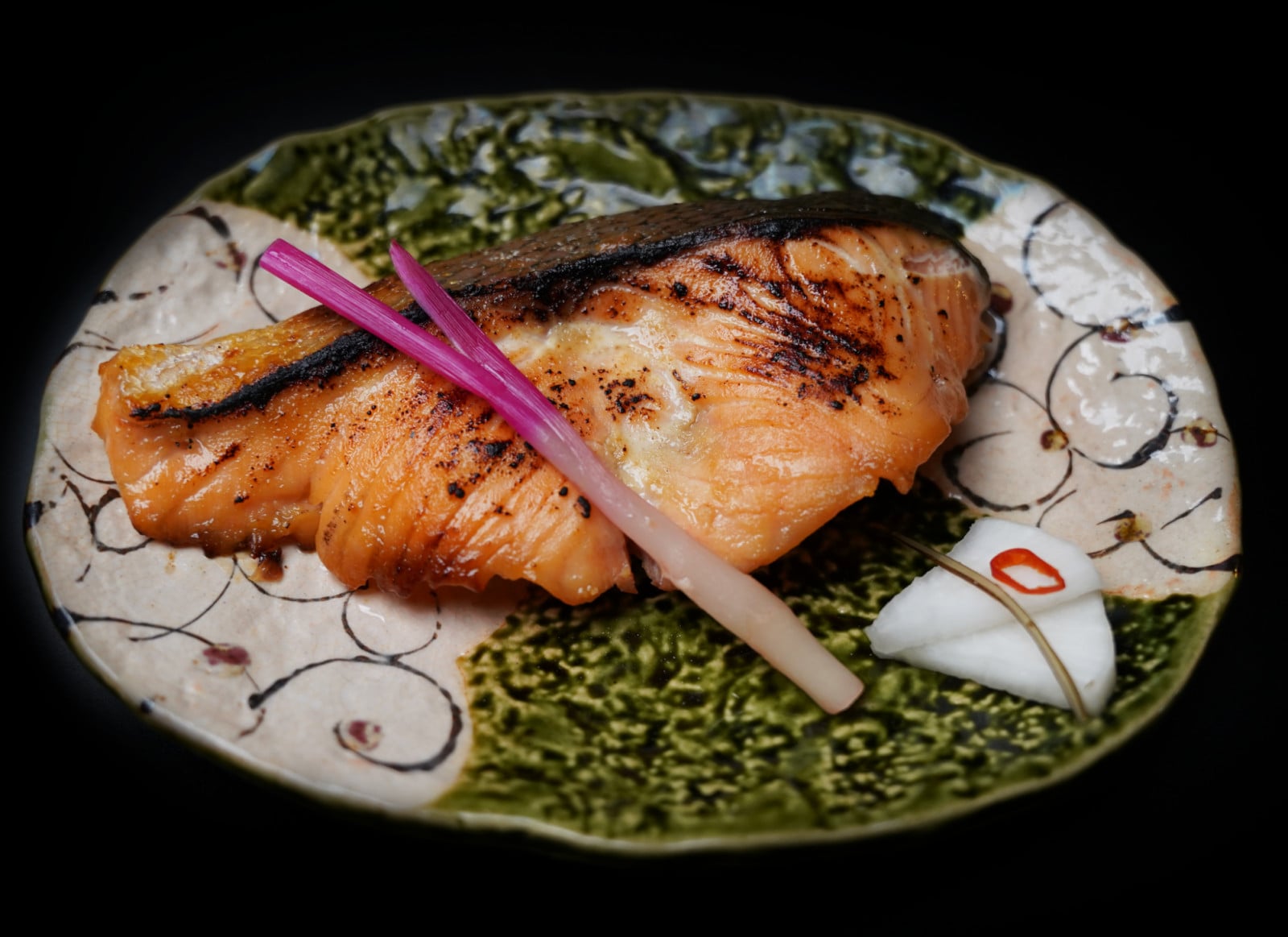 Signature miso salmon fillet slow-cooked over the genshiyaki hearth (Photo: Setsuri) bugis food restaurant guide