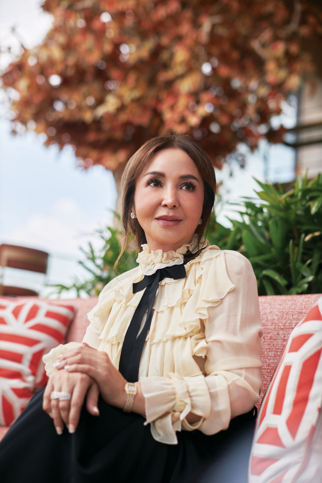 Small Laude poses at the Solaire Resort North Skybar with her timeless Cartier Panthère (Photo by Wesley Villarica)