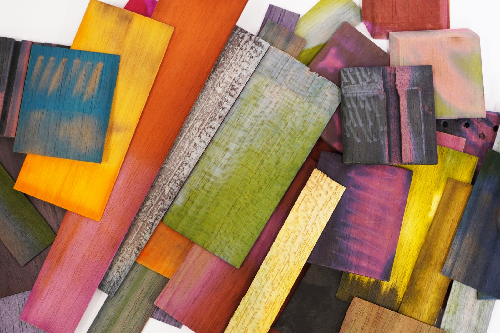 The exhibit, titled Eeyo, experimented with exposing colour dye on chairs (Photo: Saki Takeshita)
