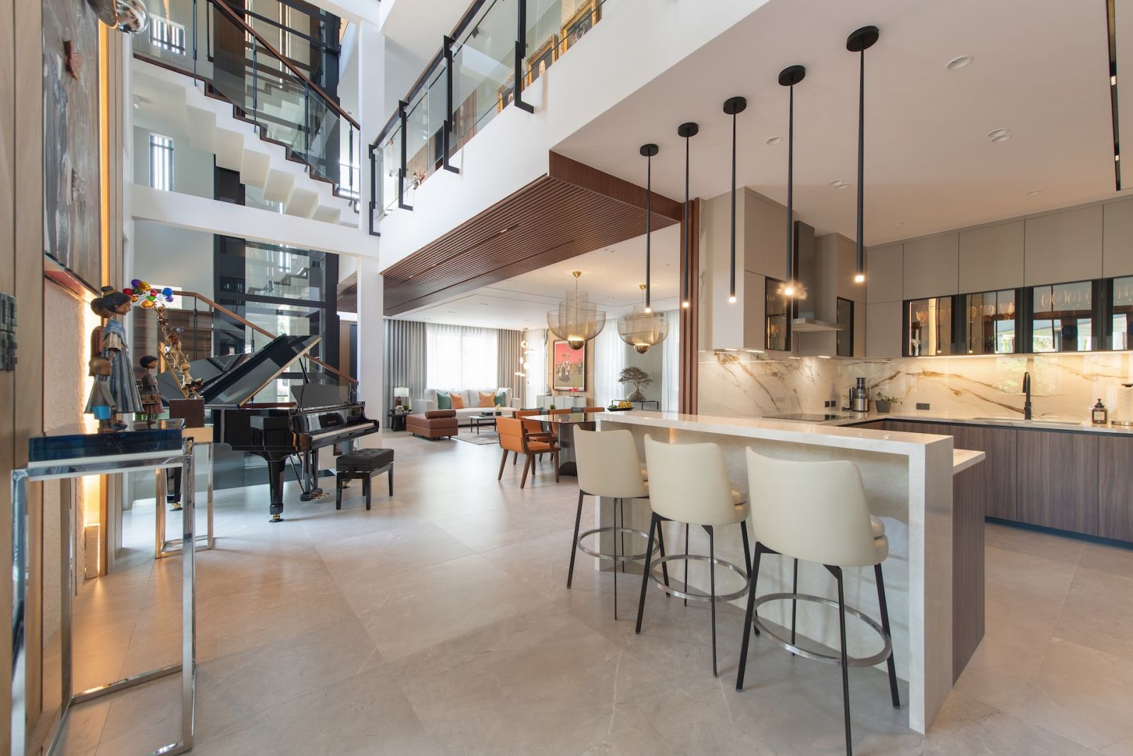 The living room of this Alabang, Metro Manila home designed by Rock Robins