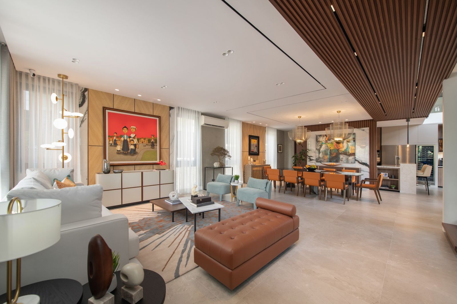 The living room of this Alabang, Metro Manila home designed by Rock Robins
