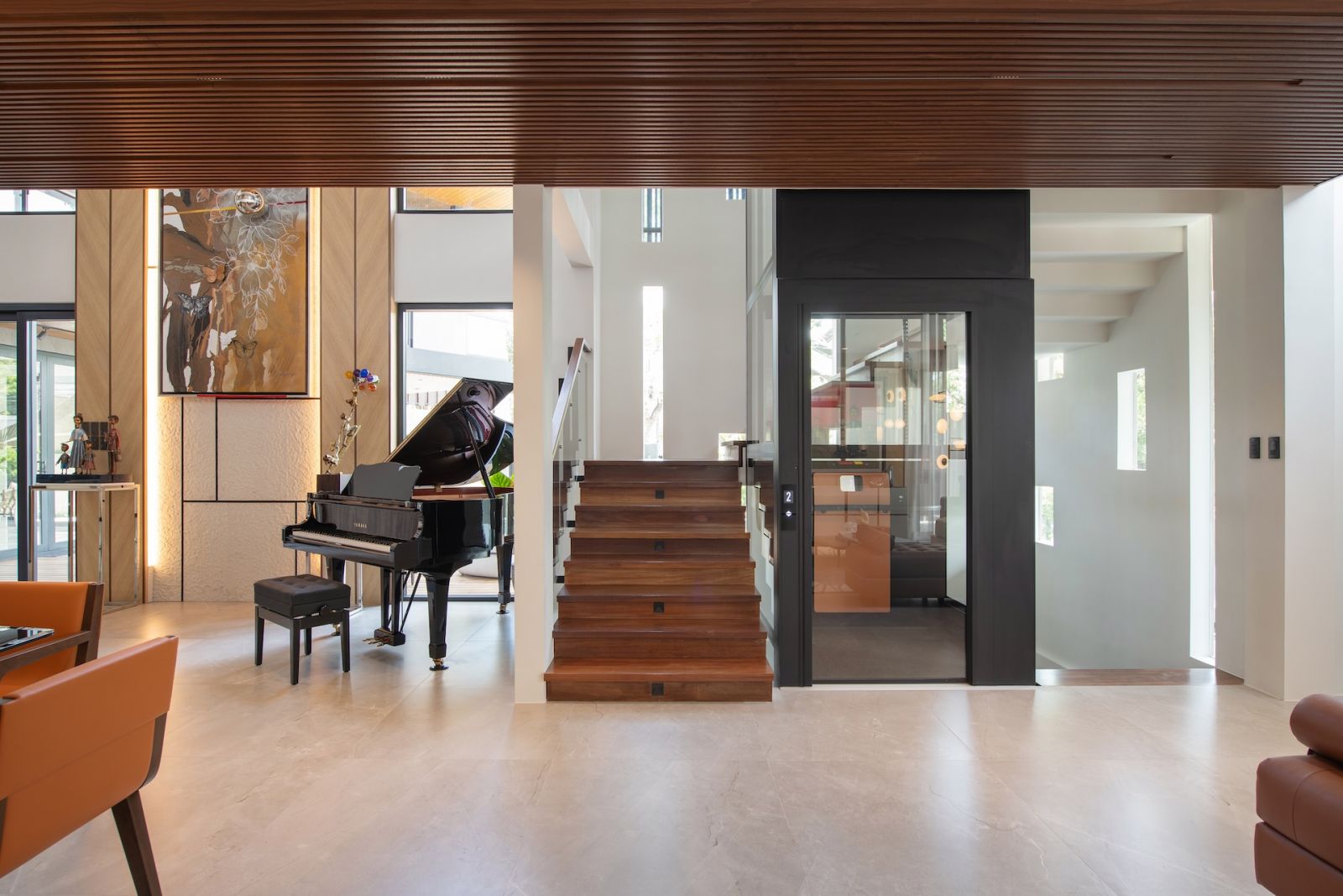 The living room of this Alabang, Metro Manila home designed by Rock Robins