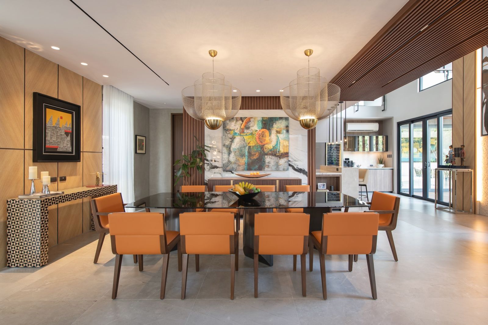 The dining room of this Alabang, Metro Manila home designed by Rock Robins