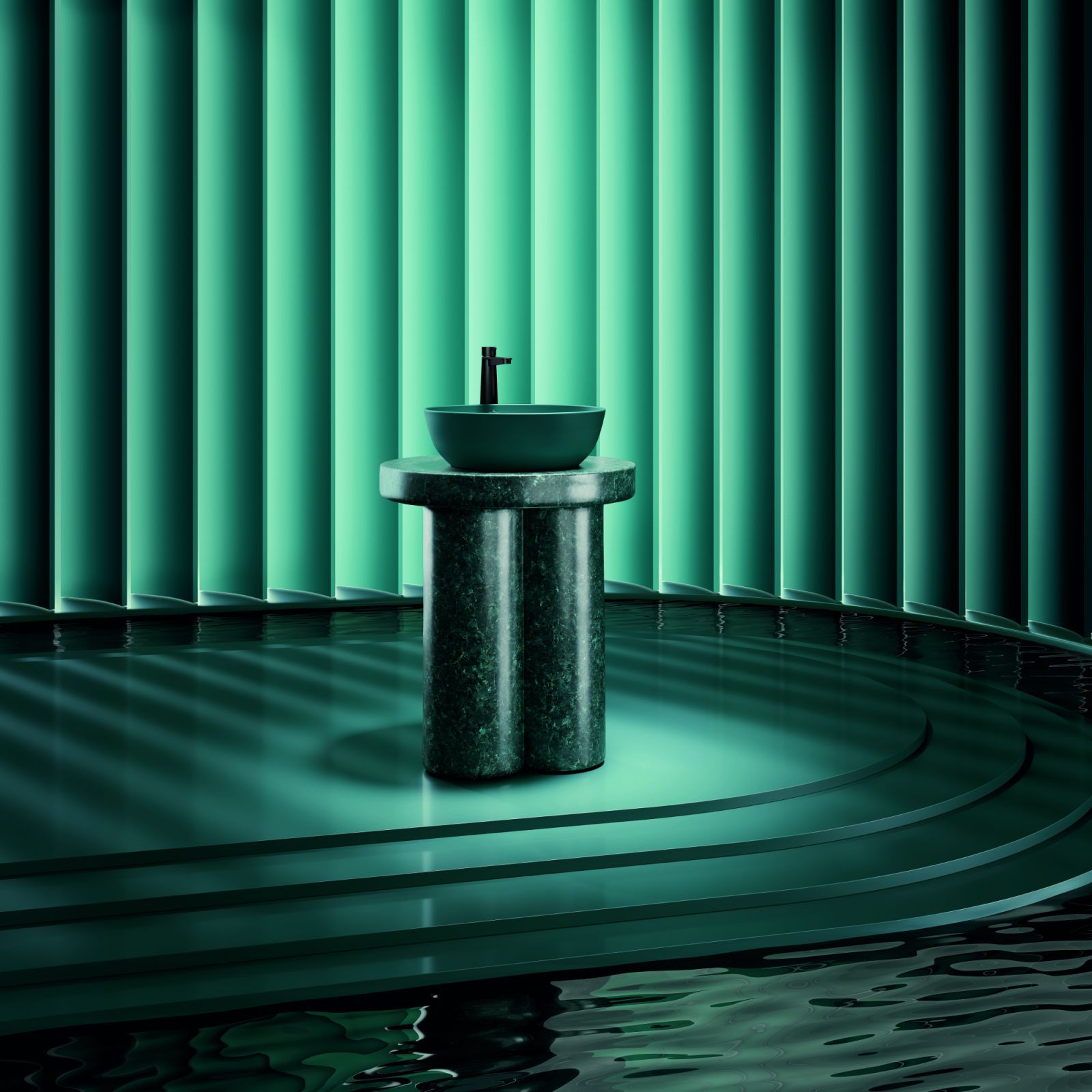 The Artis surface-mounted washbasin