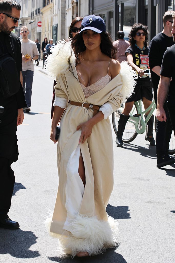 PARIS, FRANCE - MAY 14: Kim Kardashian is seen going shopping on May 14, 2025 in Paris, France. (Photo by MEGA/GC Images)