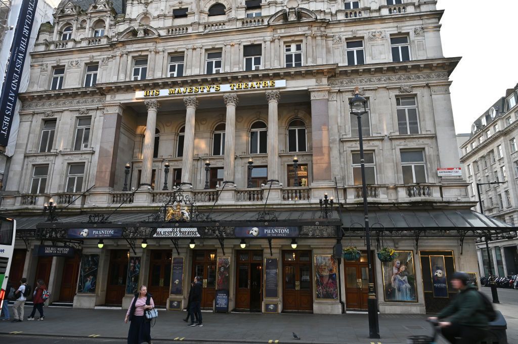 UK Business And Economy 2025
LONDON, ENGLAND - MARCH 24: A general exterior view of His Majesty's Theatre currently showing "The Phantom Of The Opera" on March 24, 2025 in London, United Kingdom. (Photo by John Keeble/Getty Images)