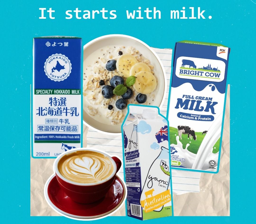 It starts with milk (Photo: Instagram / @qrafoods)