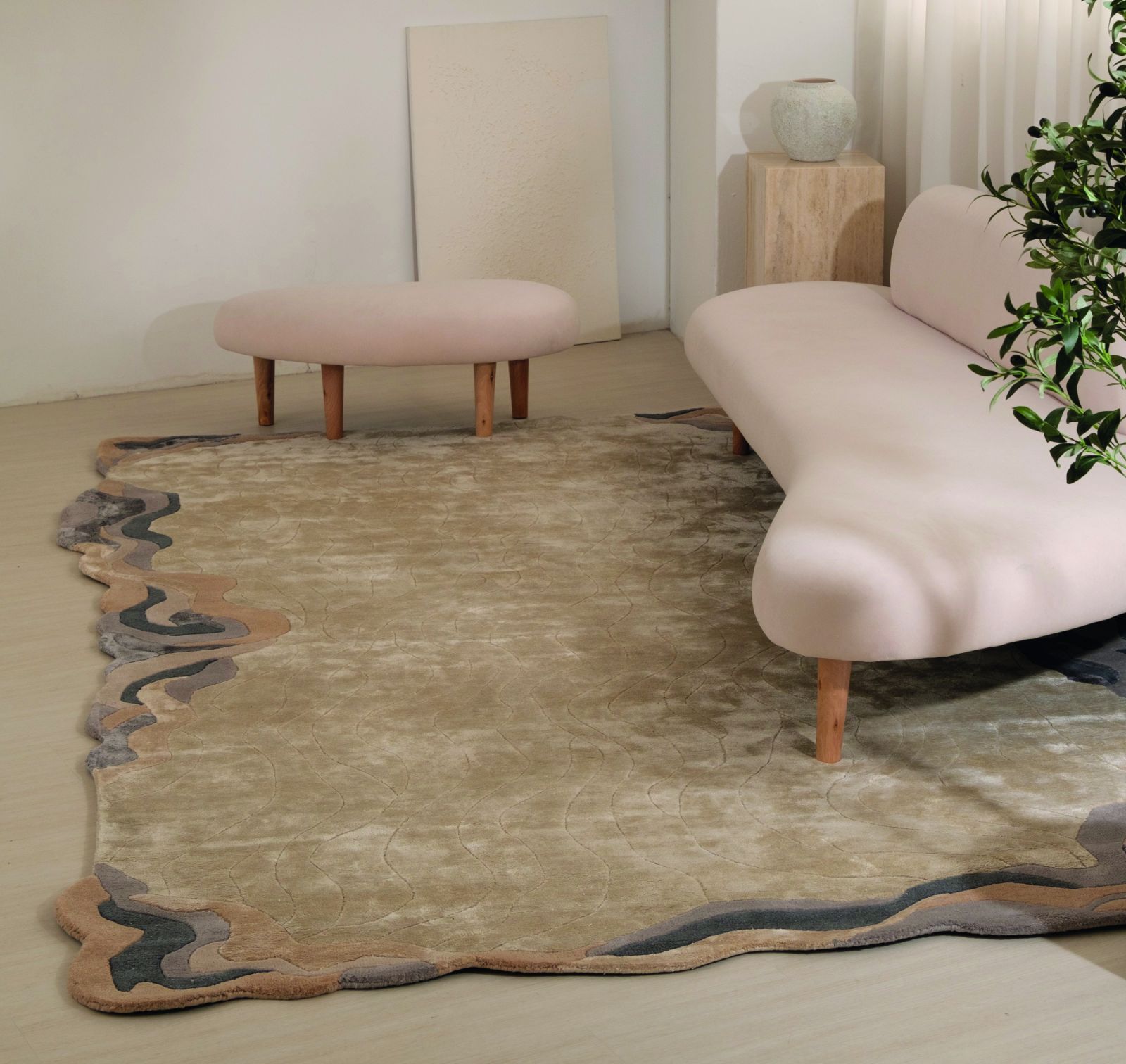 Living DNA’s Flux No. 1 Rug with organic edges