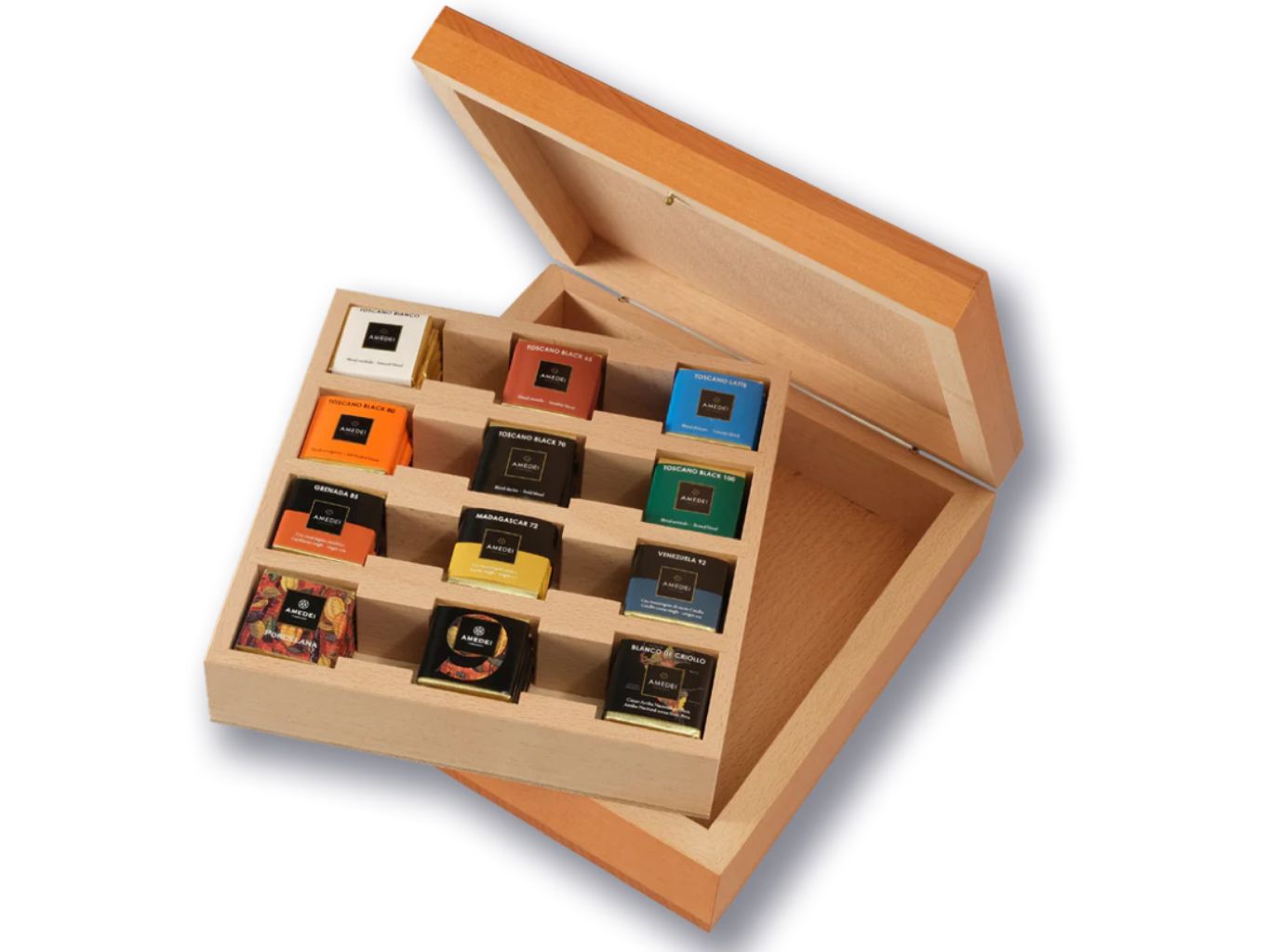 Amedei's Viaggio offers 12 pieces of chocolate in different flavours (Photo: courtesy of Amedei Toscana)