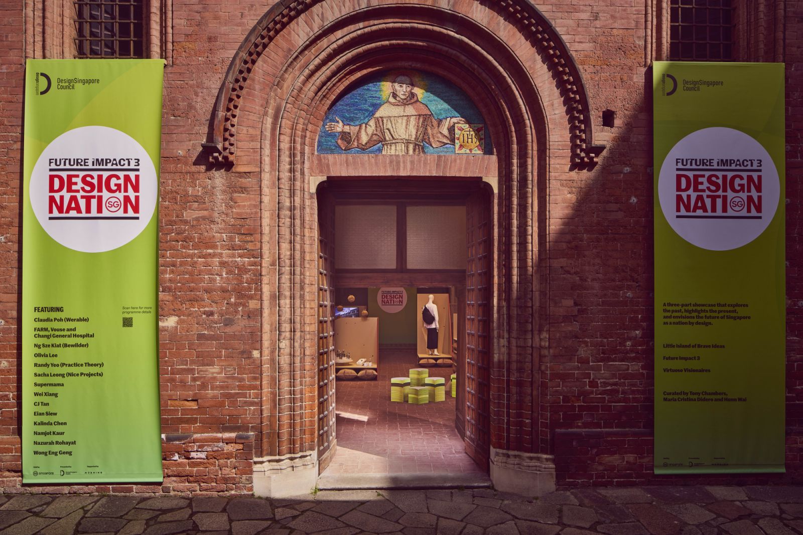 The exhibition was held at the Chiesa di San Bernardino alle Monache church