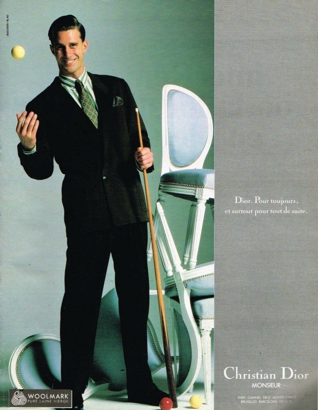 BST Christian Dior Monsieur Thu Đông 1987 do Dominique Morlotti thiết kế. Ảnh: Lothar Schmid