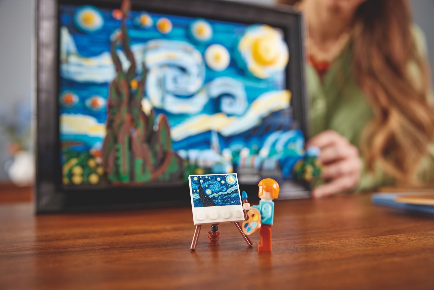 The Lego Van Gogh Starry Night set includes an artist figure with an easel and palette that personalises the building experience, connecting builders directly to Van Gogh’s creative process