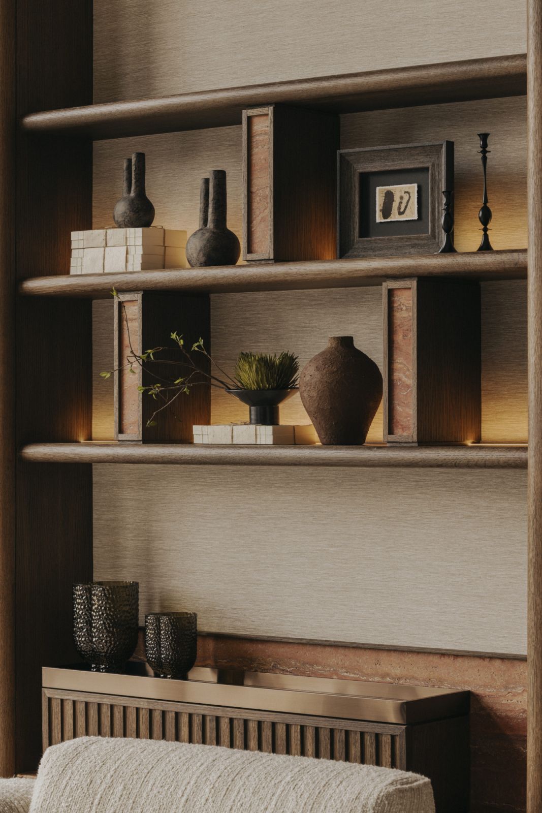 Superfat Designs was tasked to craft a show unit emphasising refined comfort and natural beauty