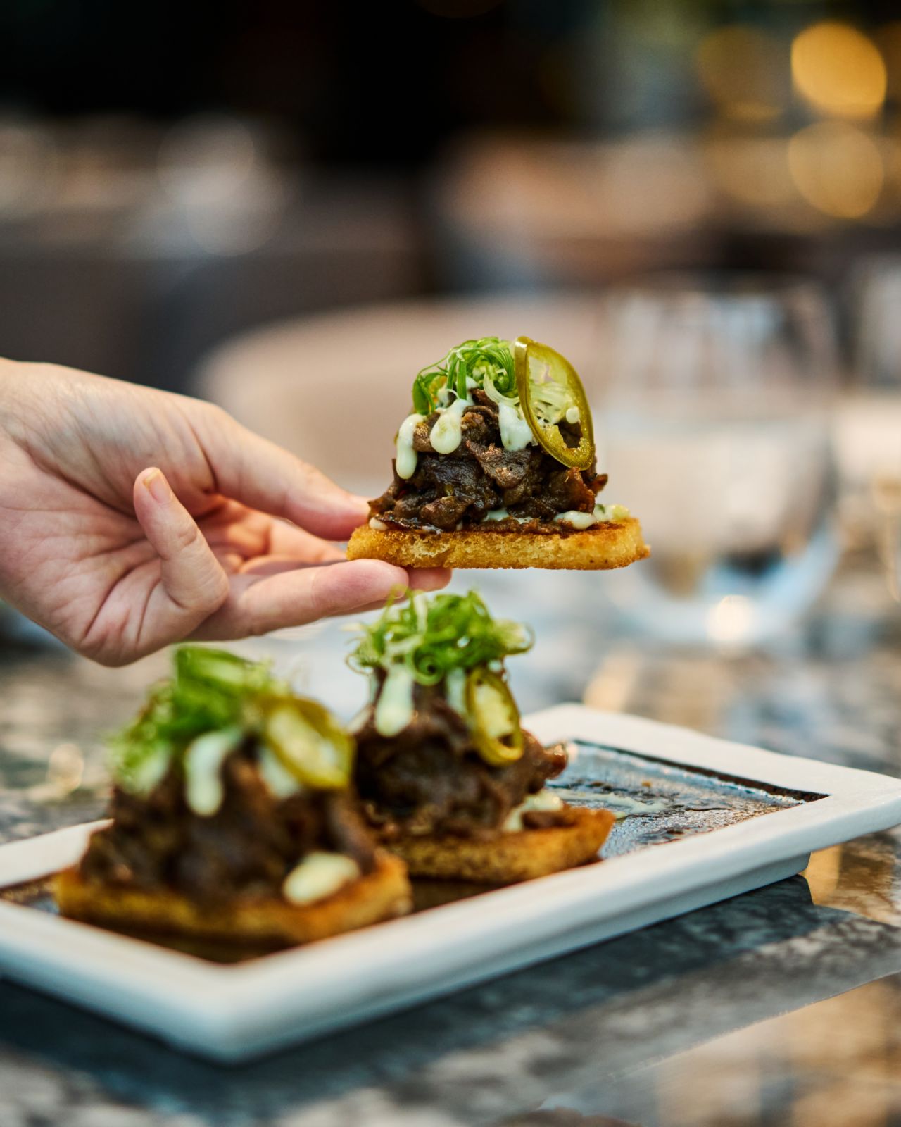 Wagyu ox tongue on toast