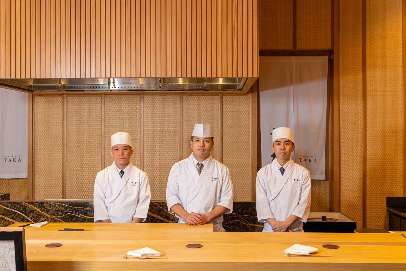 Takano & Yazawa & Rei, the team behind Sushi Taka (Image: Sushi Taka) omakase