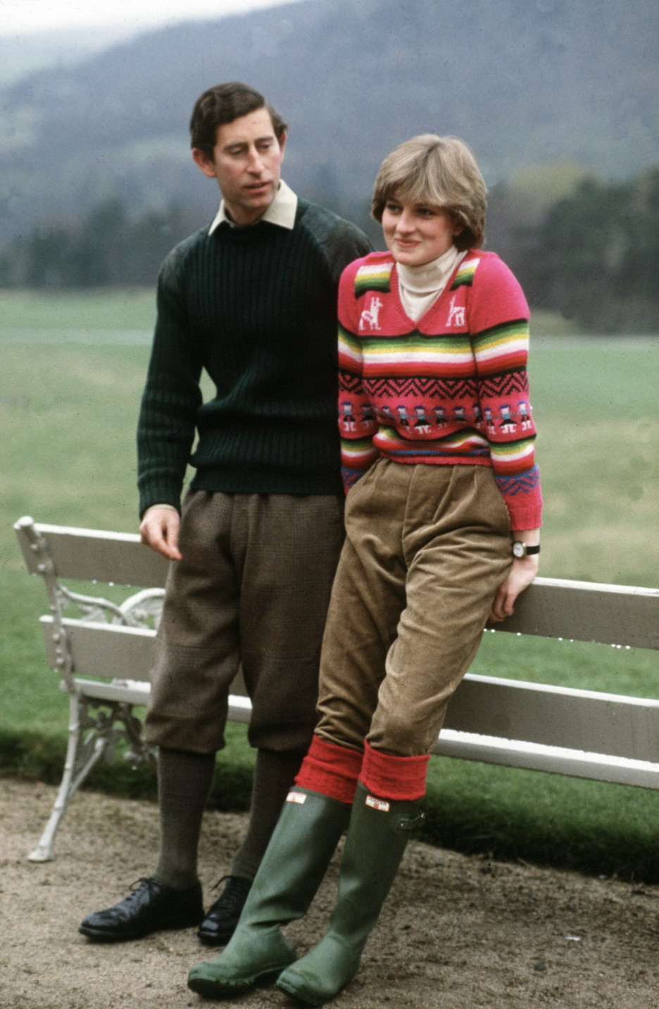 The newly engaged Prince Charles and Lady Diana Spencer photographed on the grounds of Balmoral Castle in Scotland (Photo: Getty Images)