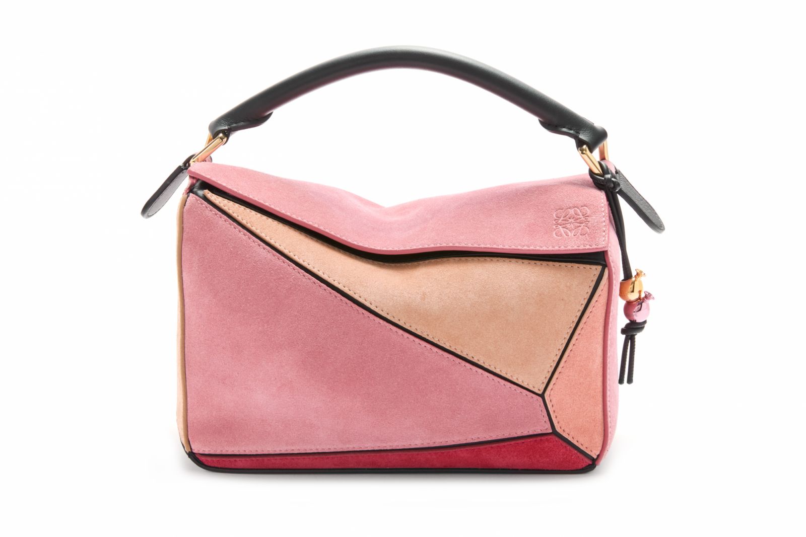 ルミスパ LOEWE Puzzle small grained nubuck top handle bag | Harvey Nichols
