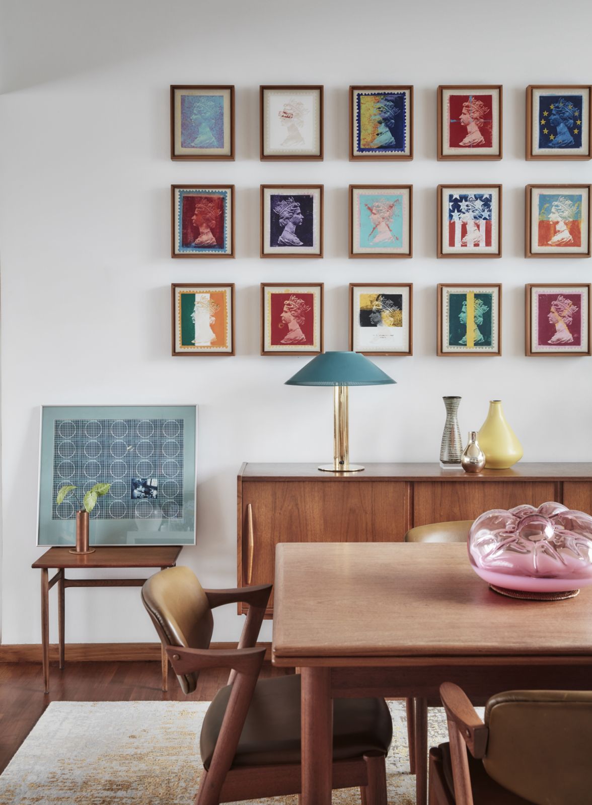 Works by artist Kee Levi can be spotted in the dining room
