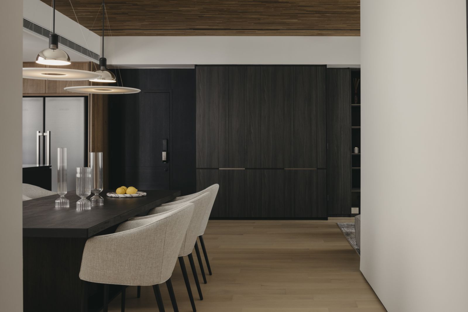 The home’s elevated makeover also extends to seemingly utilitarian areas such as the common bathroom