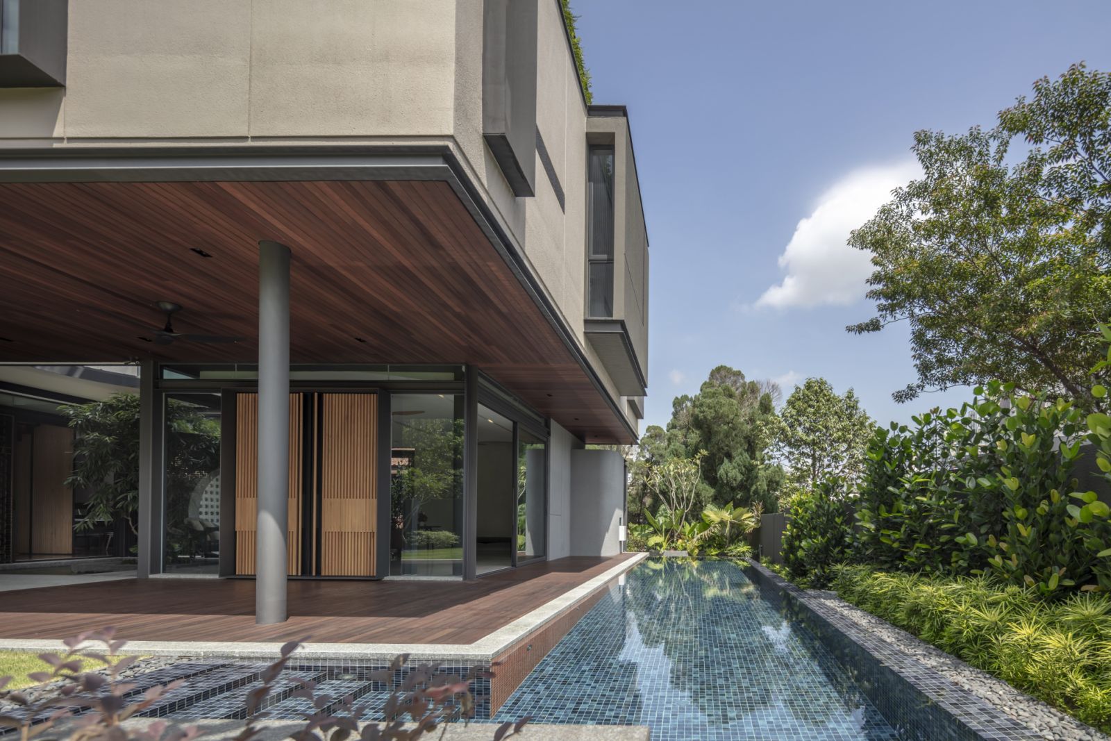 The porous architecture allows occupants of the Bukit Timah house to enjoy the surroundings