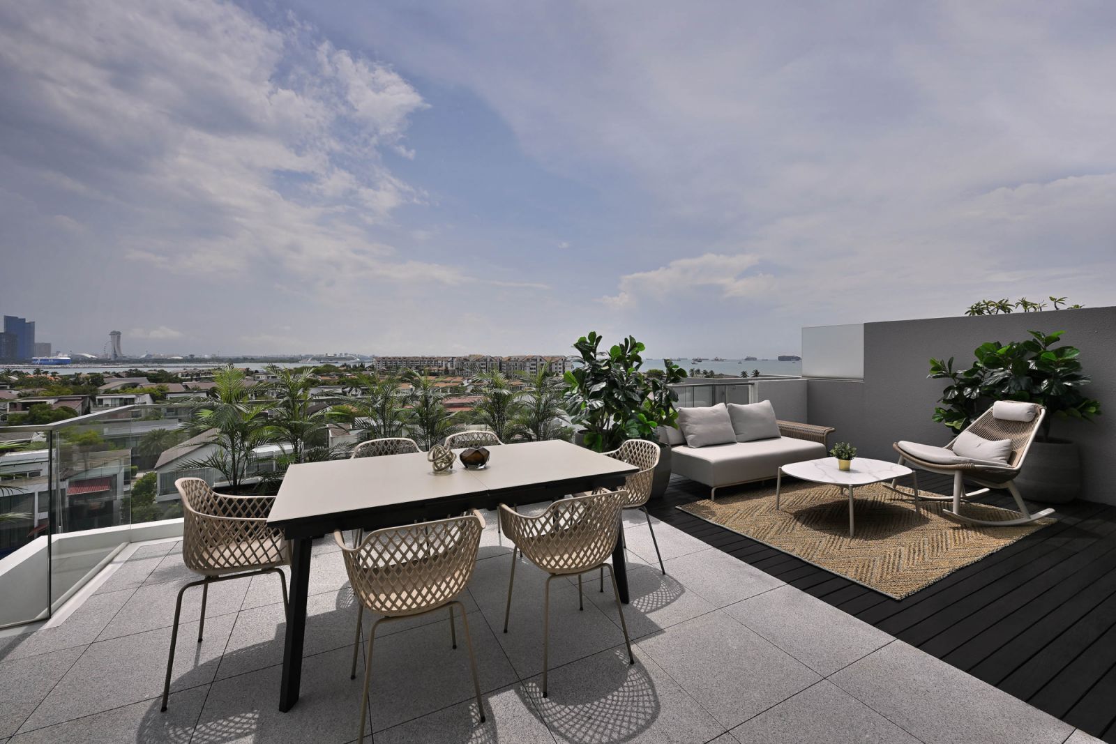 The penthouse also features a stunning outdoor terrace that acts as a private sanctuary perfectly suited to relaxation and entertainment