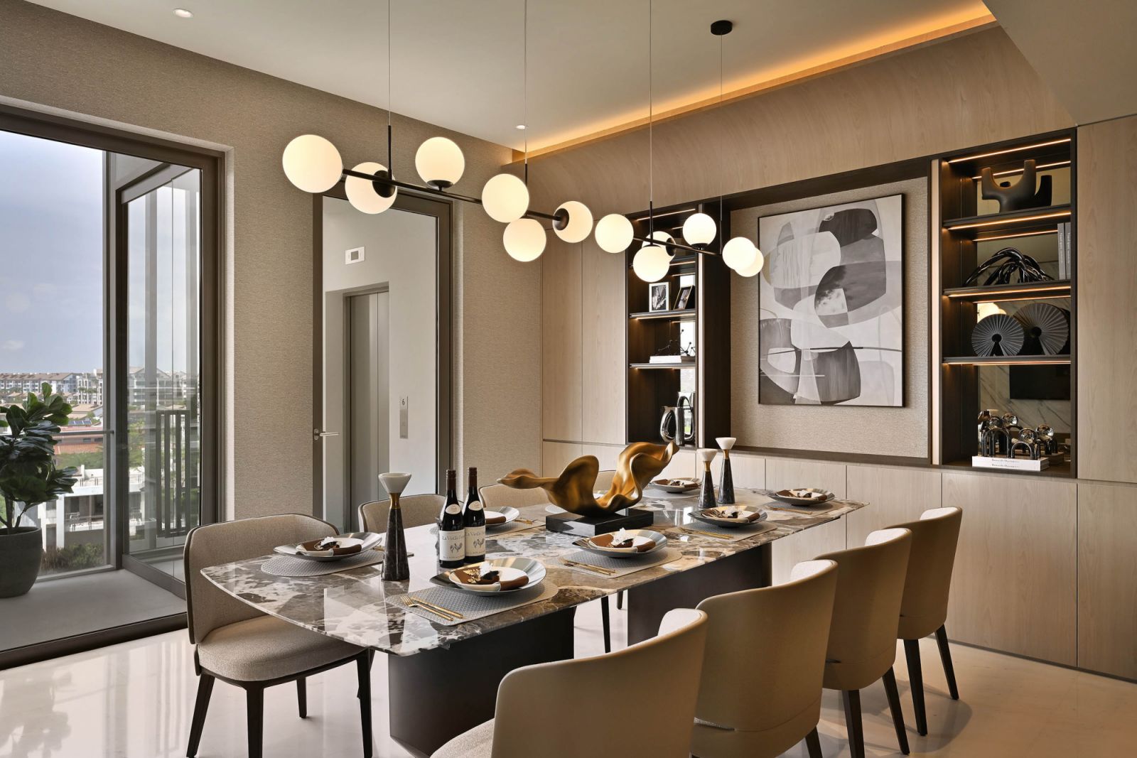 The 3,348 sq ft, four-bedroom penthouse unit elevates luxury living to new heights