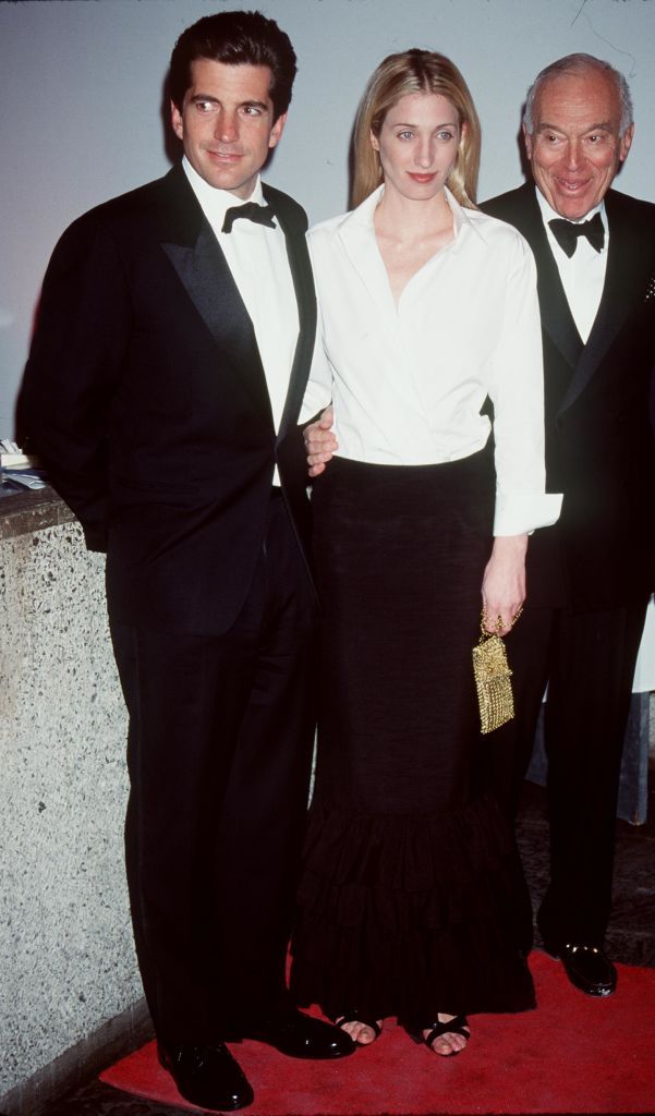 3/9/99 New York, Ny. John F. Kennedy, Jr. With His Wife, Carolyn At The Whitney Museum Fundraiser Dinner Gala, "Brite Nite Whitney." (Photo By Robin Platzer/Twin Images/Getty Images)