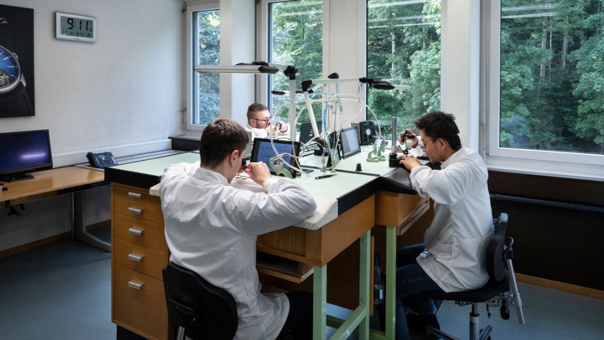 The watchmakers at H. Moser & Cie.