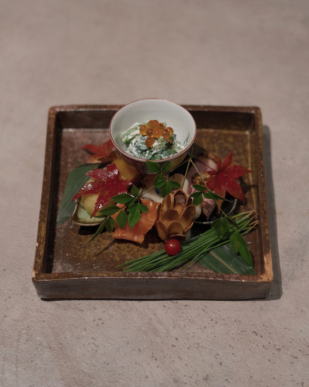 Autumn Hassun, the best way to showcase the season (Image: Sushi Hana) omakase
