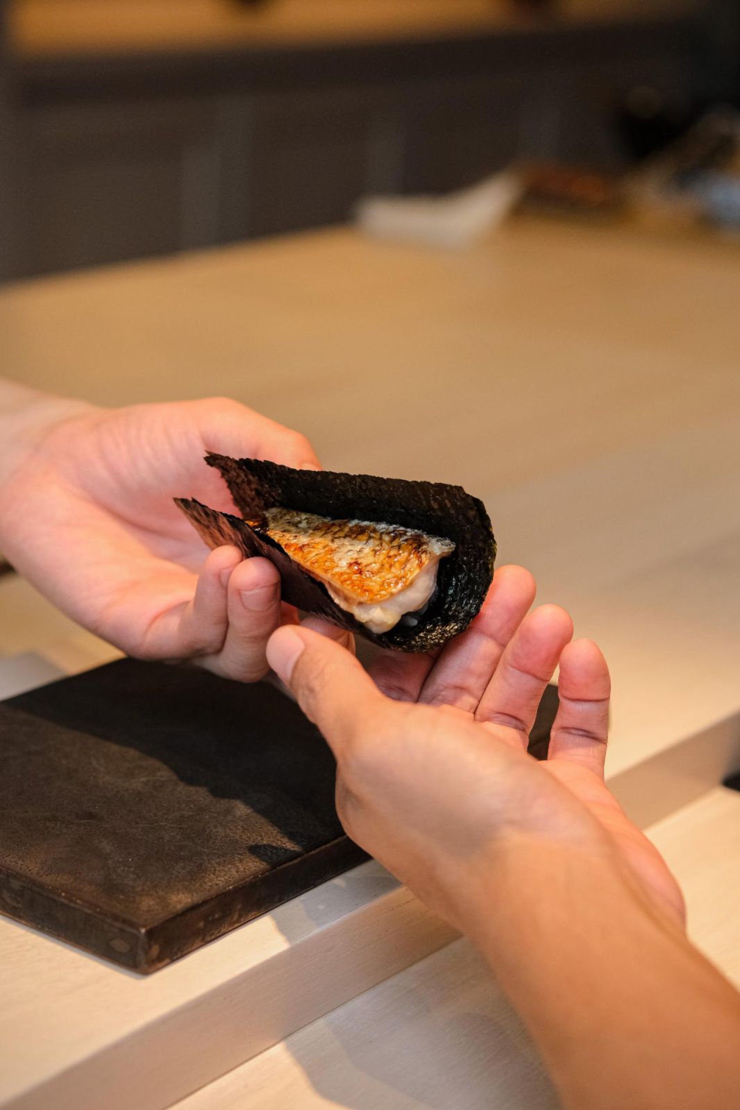 Nodoguro handroll (Image: Sushi Masa) omakase